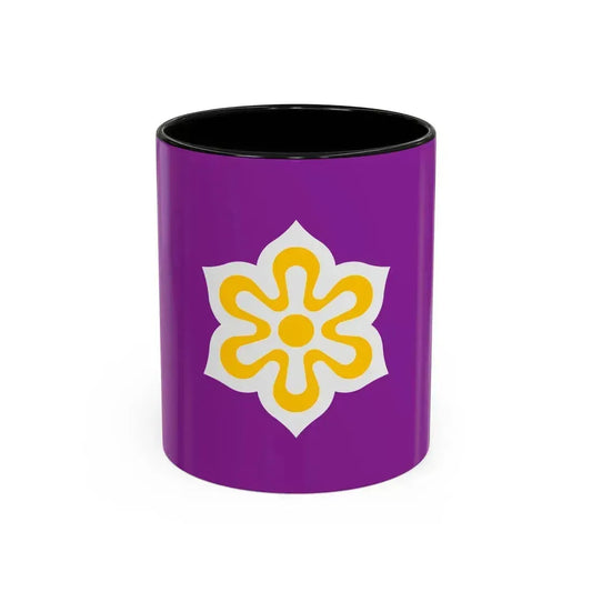 Flag of Kyoto Prefecture Japan - Accent Coffee Mug 11oz Black - Go Mug Yourself