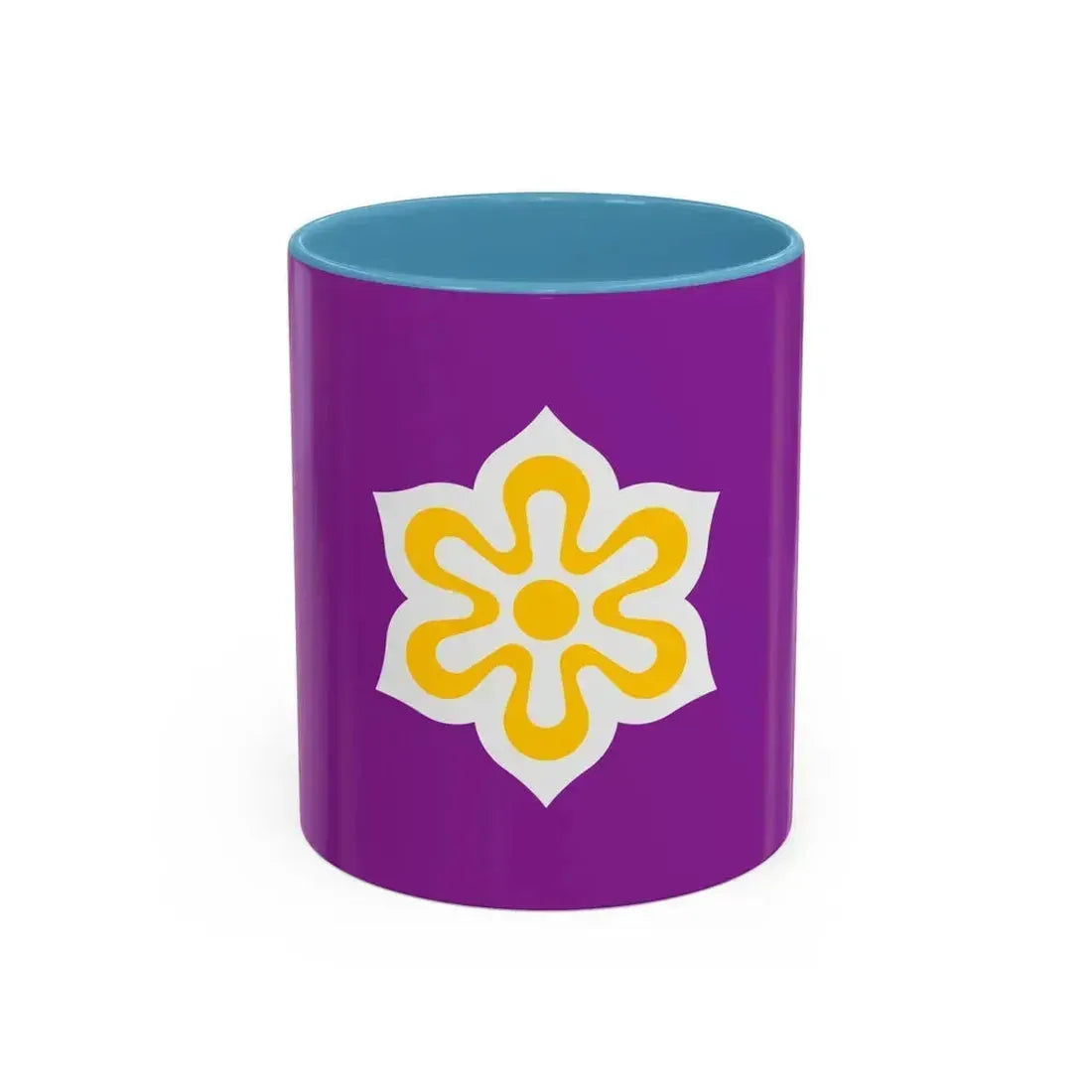 Flag of Kyoto Prefecture Japan - Accent Coffee Mug 11oz Light Blue - Go Mug Yourself