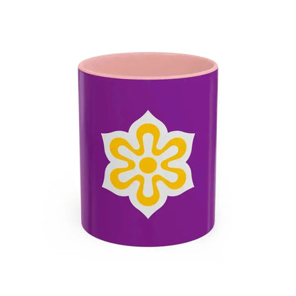 Flag of Kyoto Prefecture Japan - Accent Coffee Mug 11oz Pink - Go Mug Yourself