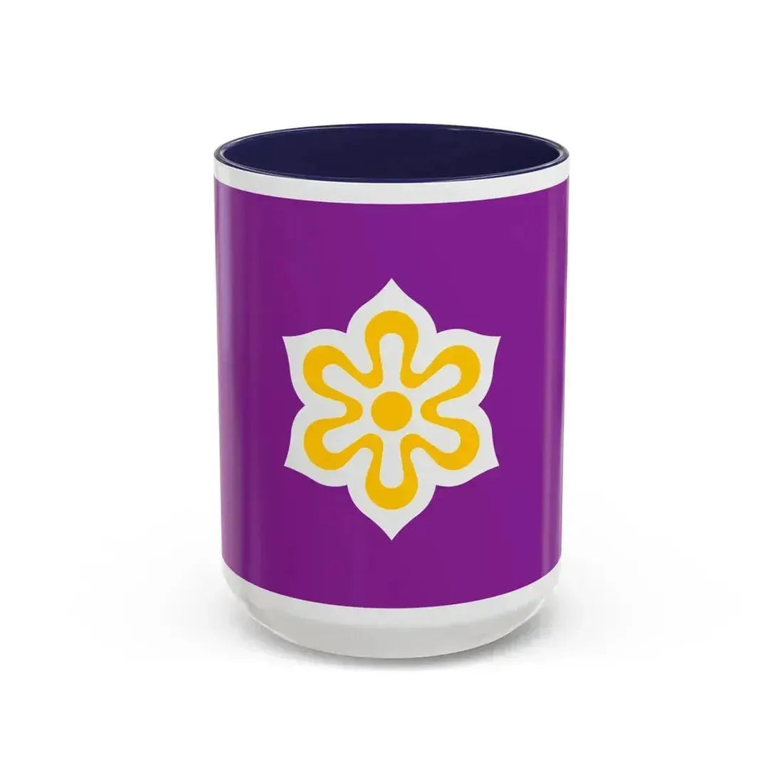 Flag of Kyoto Prefecture Japan - Accent Coffee Mug 15oz Navy - Go Mug Yourself