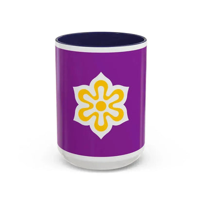 Flag of Kyoto Prefecture Japan - Accent Coffee Mug 15oz Navy - Go Mug Yourself