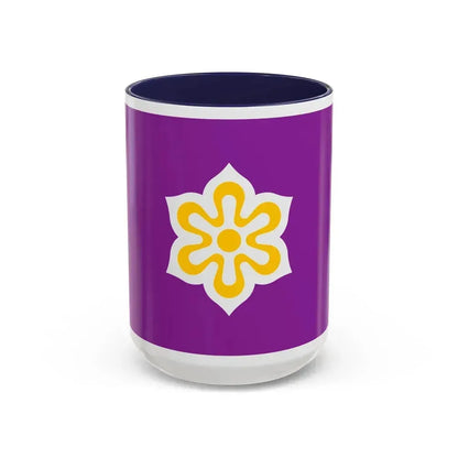 Flag of Kyoto Prefecture Japan - Accent Coffee Mug 15oz Navy - Go Mug Yourself