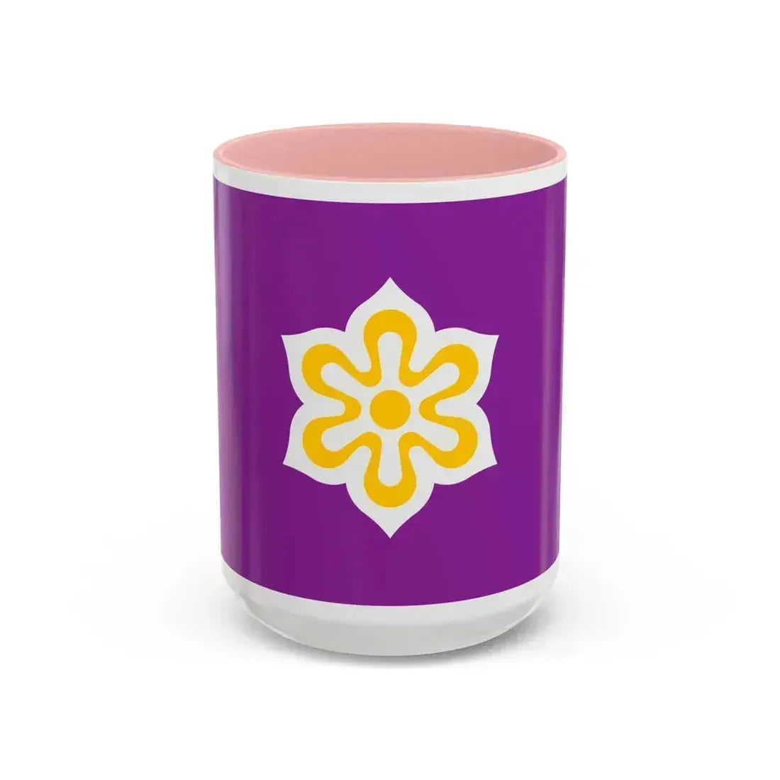Flag of Kyoto Prefecture Japan - Accent Coffee Mug 15oz Pink - Go Mug Yourself