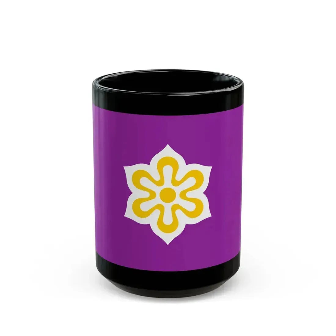 Flag of Kyoto Prefecture Japan - Black Coffee Mug 15oz - Go Mug Yourself