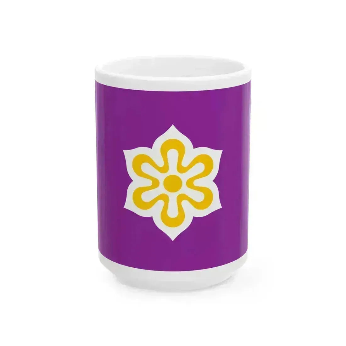 Flag of Kyoto Prefecture (Japan) White Coffee Mug 15oz - Go Mug Yourself
