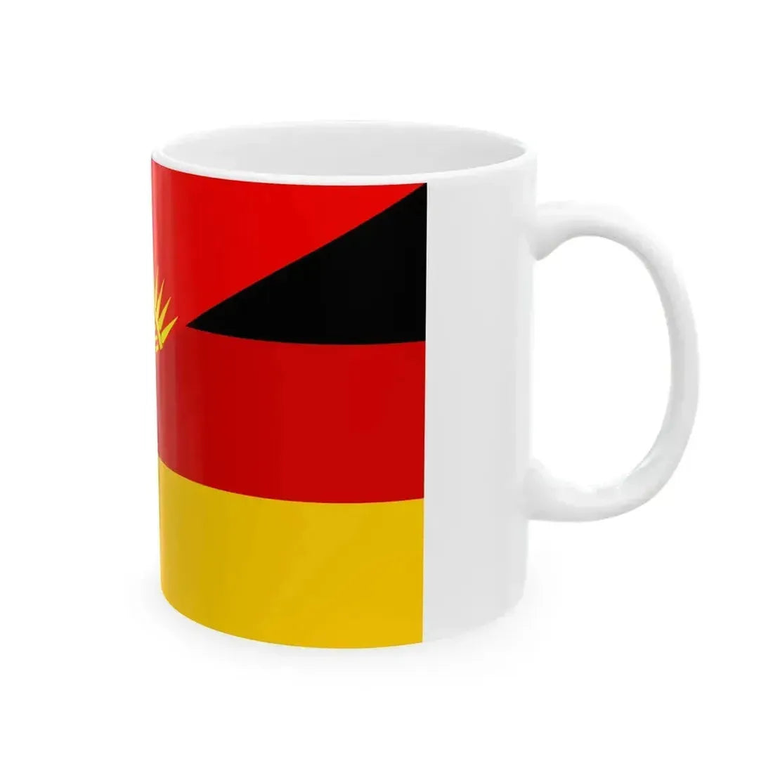Flag of Kyrgyzstan and Germany (Germany) White Coffee Mug - Go Mug Yourself