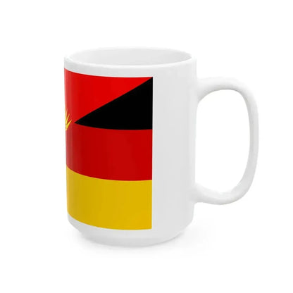 Flag of Kyrgyzstan and Germany (Germany) White Coffee Mug - Go Mug Yourself