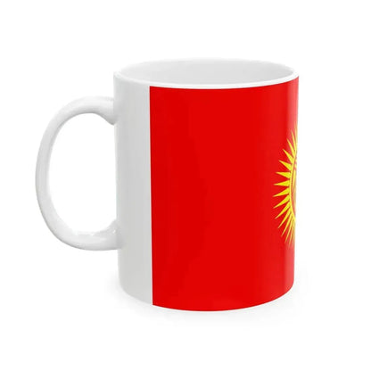Flag of Kyrgyzstan (Kyrgyzstan) White Coffee Mug - Go Mug Yourself