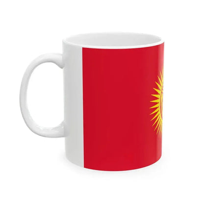 Flag of Kyrgyzstan Pantone (Kyrgyzstan) White Coffee Mug - Go Mug Yourself