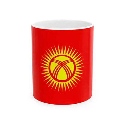 Flag of Kyrgyzstan Proposed 2023 (Kyrgyzstan) White Coffee Mug 11oz - Go Mug Yourself