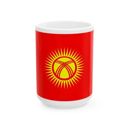 Flag of Kyrgyzstan Proposed 2023 (Kyrgyzstan) White Coffee Mug 15oz - Go Mug Yourself