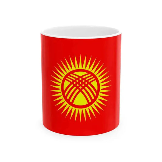 Flag of Kyrgyzstan Proposed 2023 v2 (Kyrgyzstan) White Coffee Mug 11oz - Go Mug Yourself