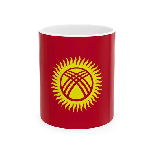 Flag of Kyrgyzstan WFB 2004 (Kyrgyzstan) White Coffee Mug 11oz - Go Mug Yourself