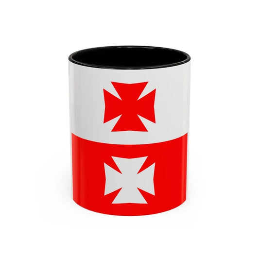 Flag of La Chaux Switzerland - Accent Coffee Mug 11oz Black - Go Mug Yourself