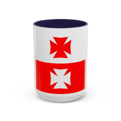 Flag of La Chaux Switzerland - Accent Coffee Mug 15oz Navy - Go Mug Yourself