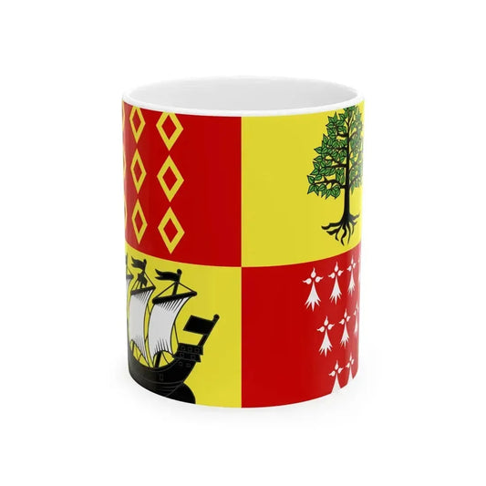 Flag of La Forest-Landerneau (France) White Coffee Mug 11oz - Go Mug Yourself