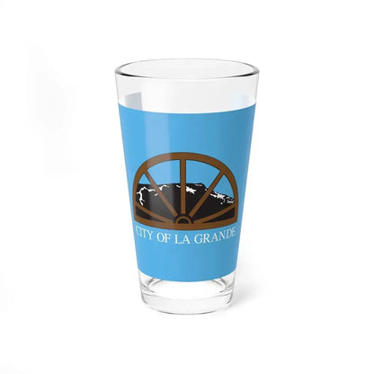Flag of La Grande, Oregon - Pint Glass 16oz 16oz - Go Mug Yourself