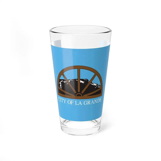 Flag of La Grande, Oregon - Pint Glass 16oz 16oz - Go Mug Yourself