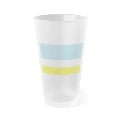 Flag of La Libertad Ecuador - Frosted Pint Glass 16oz 16oz Frosted - Go Mug Yourself