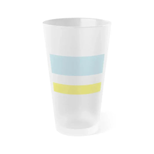 Flag of La Libertad Ecuador - Frosted Pint Glass 16oz 16oz Frosted - Go Mug Yourself