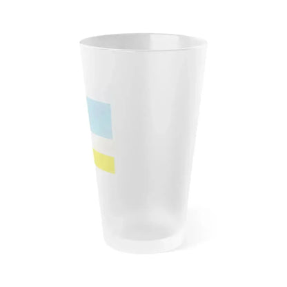 Flag of La Libertad Ecuador - Frosted Pint Glass 16oz - Go Mug Yourself