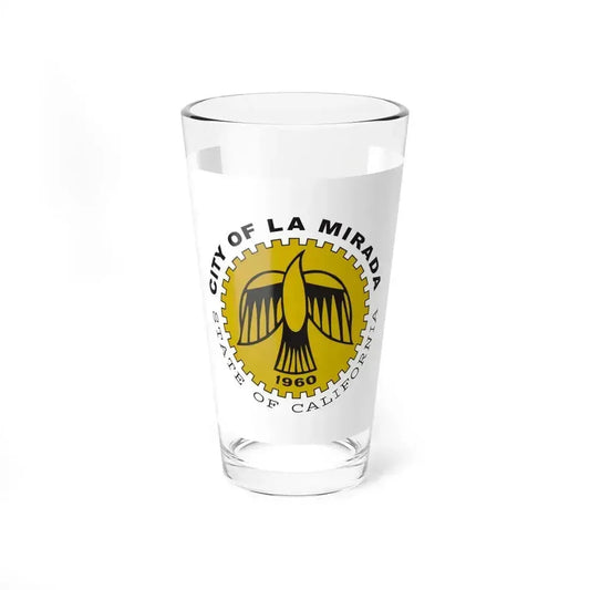 Flag of La Mirada, California - Pint Glass 16oz 16oz - Go Mug Yourself