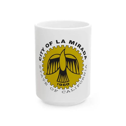Flag of La Mirada California (United States) White Coffee Mug 15oz - Go Mug Yourself