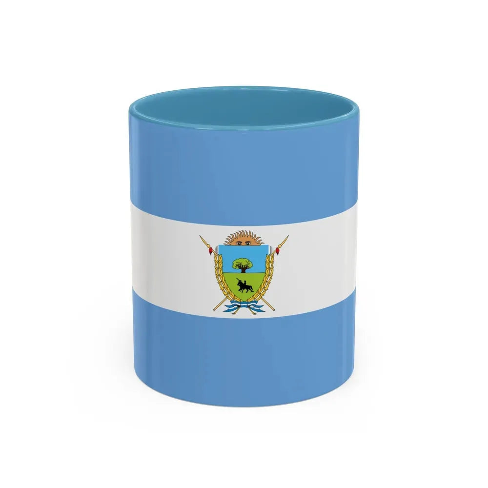 Flag of La Pampa Province Argentina - Accent Coffee Mug 11oz Light Blue - Go Mug Yourself