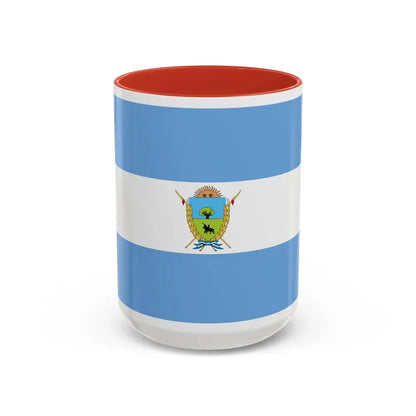 Flag of La Pampa Province Argentina - Accent Coffee Mug 15oz Red - Go Mug Yourself