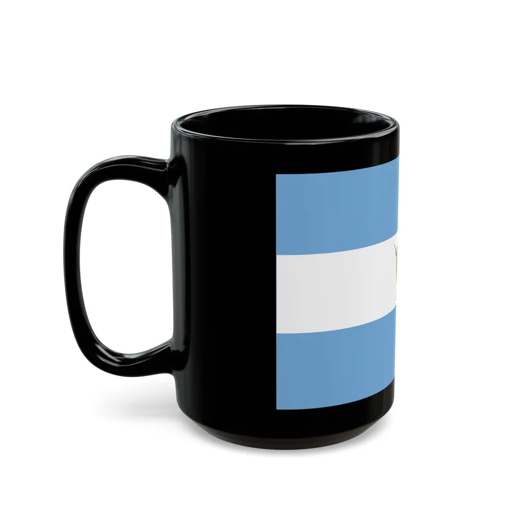 Flag of La Pampa Province Argentina - Black Coffee Mug-Go Mug Yourself