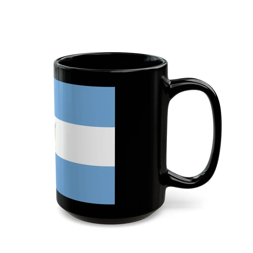 Flag of La Pampa Province Argentina - Black Coffee Mug-Go Mug Yourself