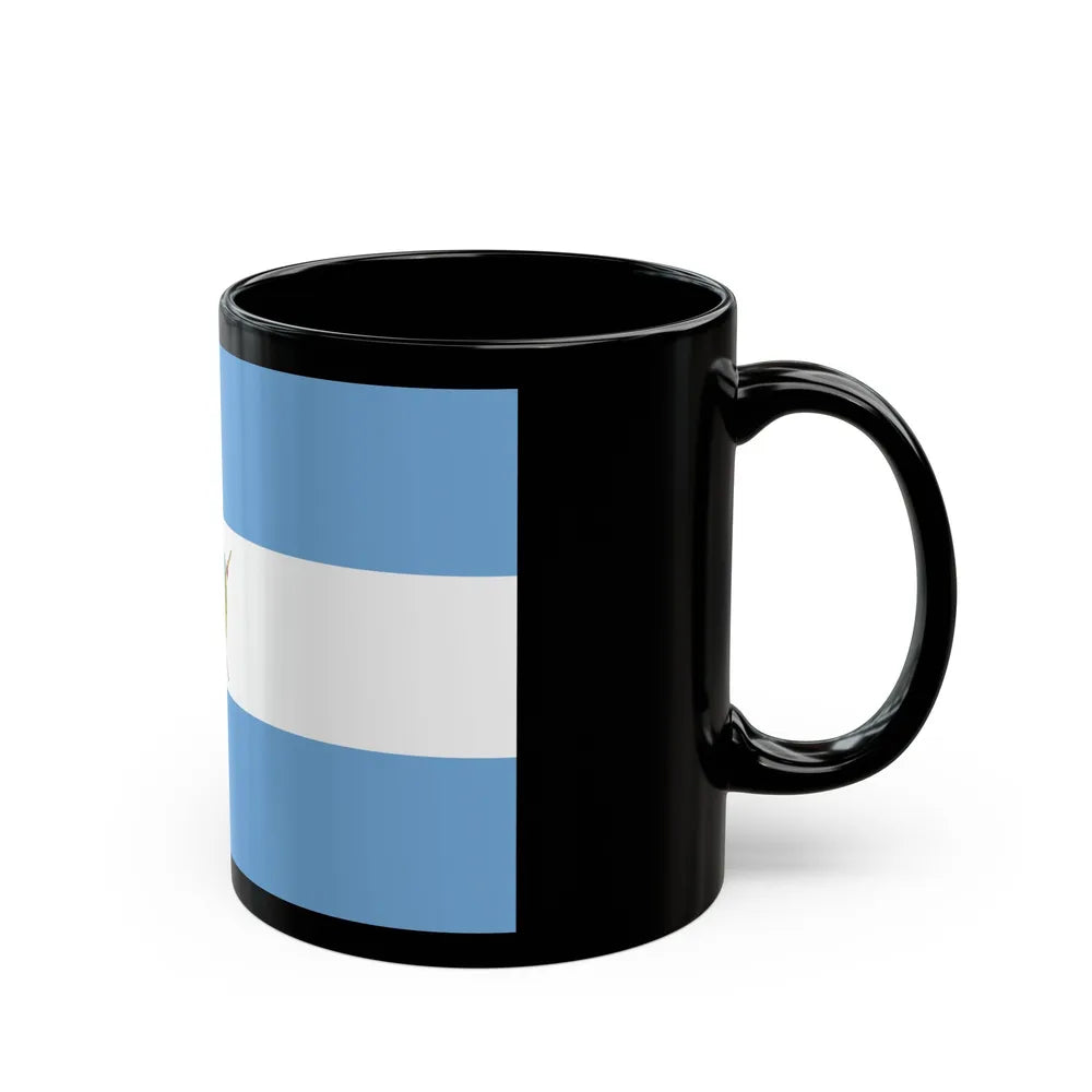 Flag of La Pampa Province Argentina - Black Coffee Mug-Go Mug Yourself