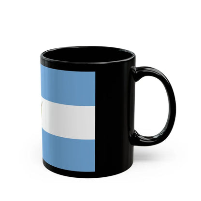 Flag of La Pampa Province Argentina - Black Coffee Mug-Go Mug Yourself