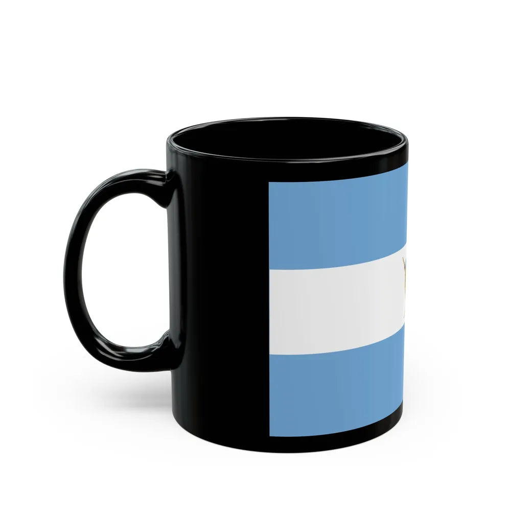 Flag of La Pampa Province Argentina - Black Coffee Mug-Go Mug Yourself