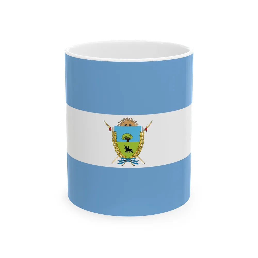 Flag of La Pampa Province Argentina - White Coffee Mug-11oz-Go Mug Yourself