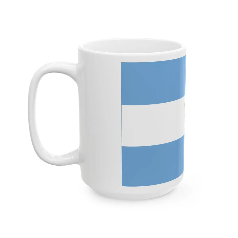 Flag of La Pampa Province Argentina - White Coffee Mug-Go Mug Yourself