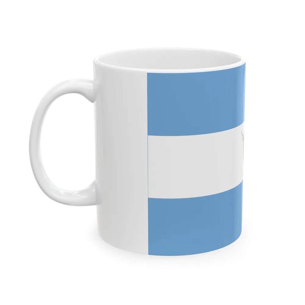 Flag of La Pampa Province Argentina - White Coffee Mug-Go Mug Yourself