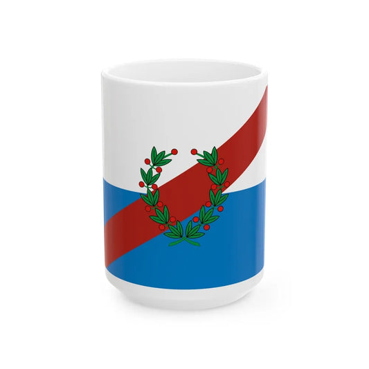 Flag of La Rioja Province Argentina - White Coffee Mug-15oz-Go Mug Yourself