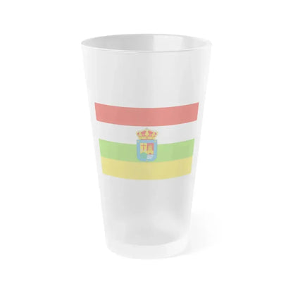 Flag of La Rioja Spain - Frosted Pint Glass 16oz 16oz Frosted - Go Mug Yourself