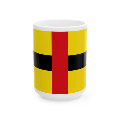 Flag of Laakdal (Belgium) White Coffee Mug-15oz-Go Mug Yourself