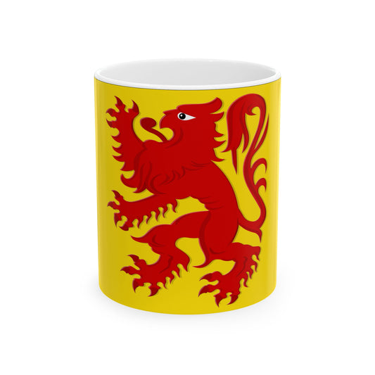 Flag of Laarne (Belgium) White Coffee Mug-11oz-Go Mug Yourself