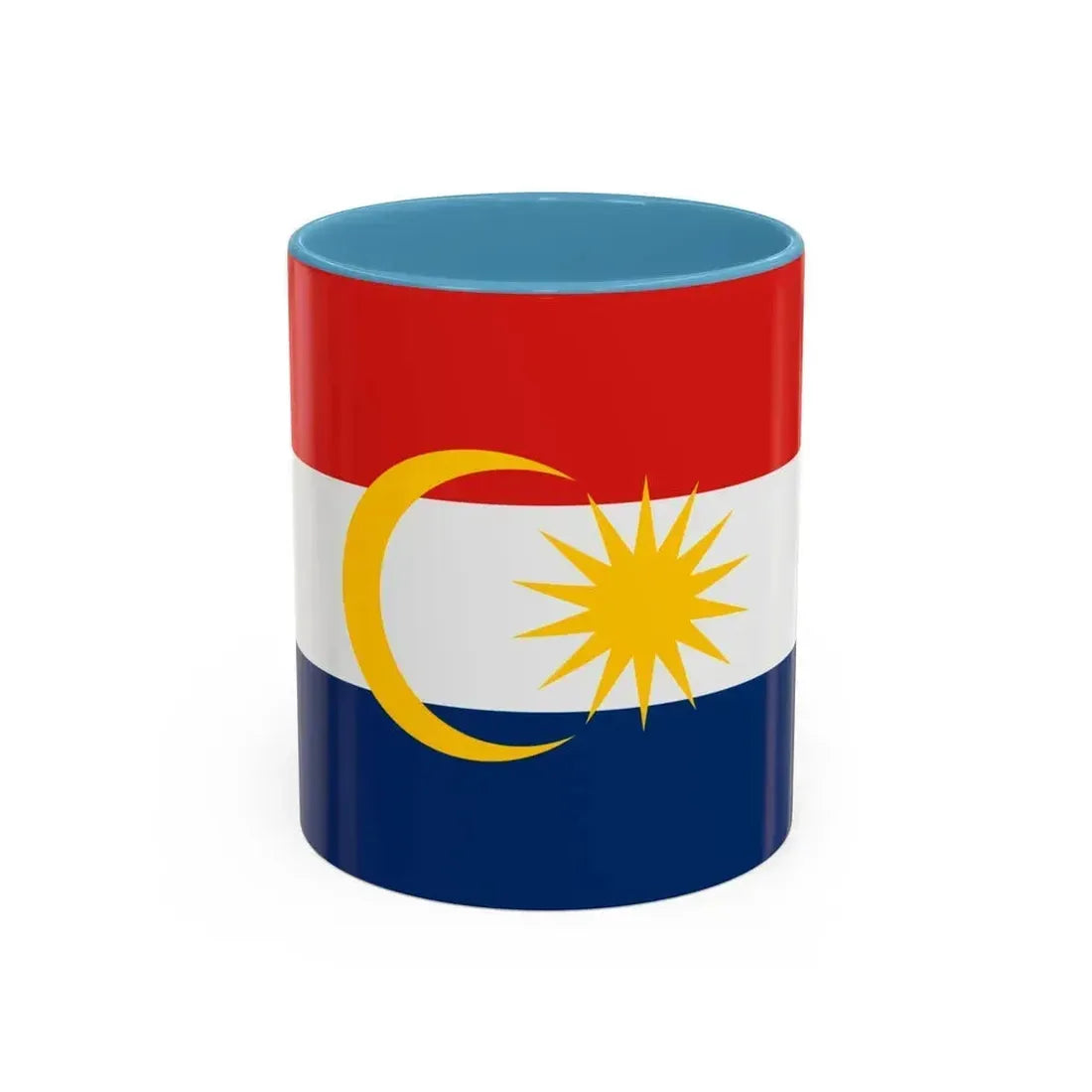 Flag of Labuan Malaysia - Accent Coffee Mug 11oz Light Blue - Go Mug Yourself