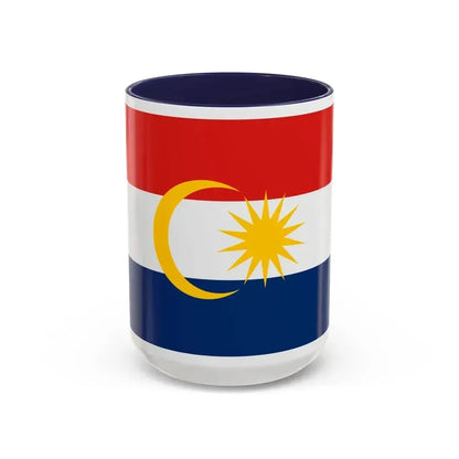 Flag of Labuan Malaysia - Accent Coffee Mug 15oz Navy - Go Mug Yourself
