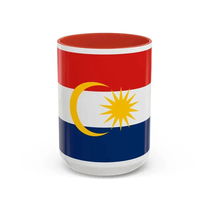 Flag of Labuan Malaysia - Accent Coffee Mug 15oz Red - Go Mug Yourself