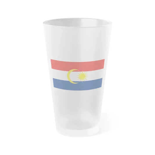 Flag of Labuan Malaysia - Frosted Pint Glass 16oz 16oz Frosted - Go Mug Yourself
