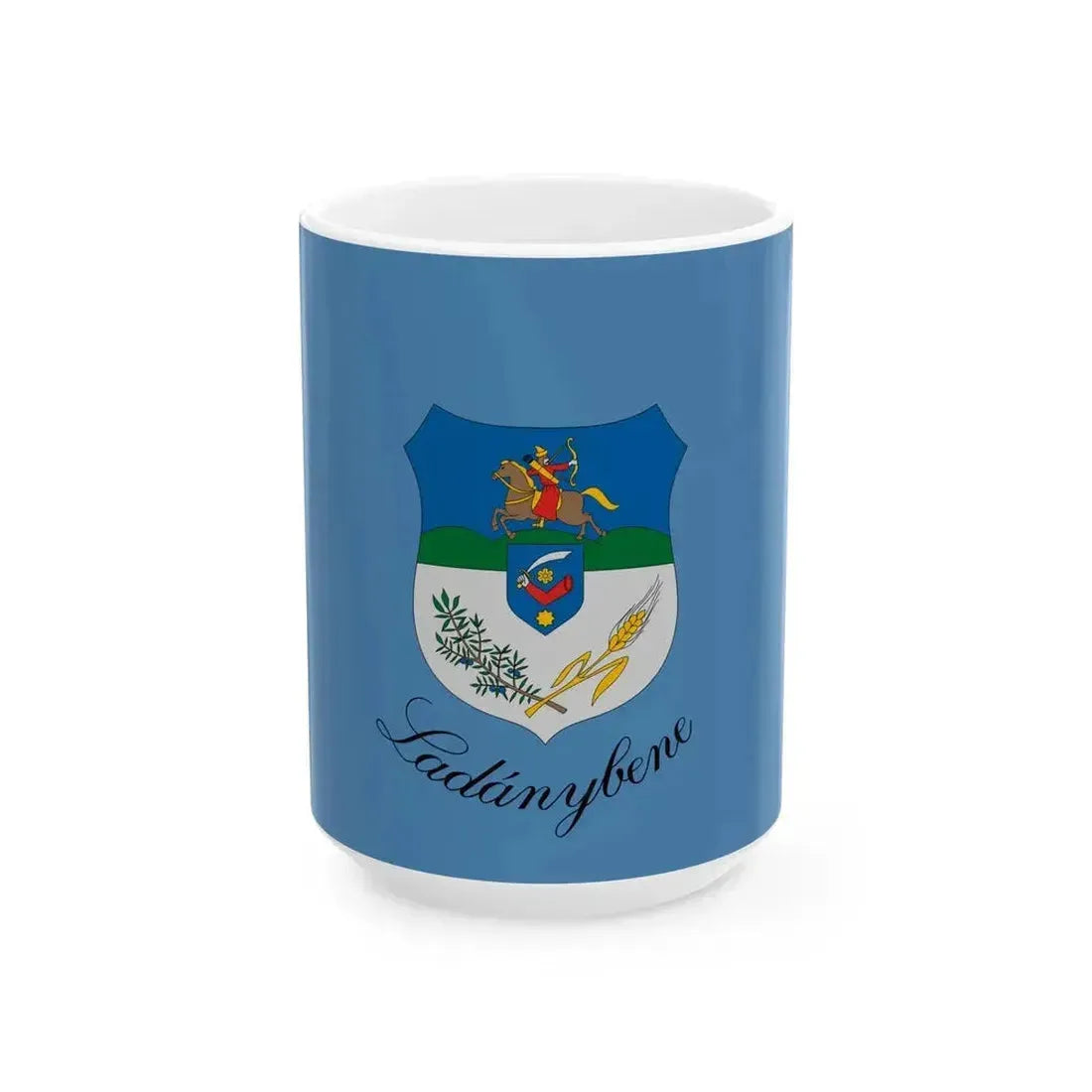 Flag of Ladanybene (Hungary) White Coffee Mug 15oz - Go Mug Yourself