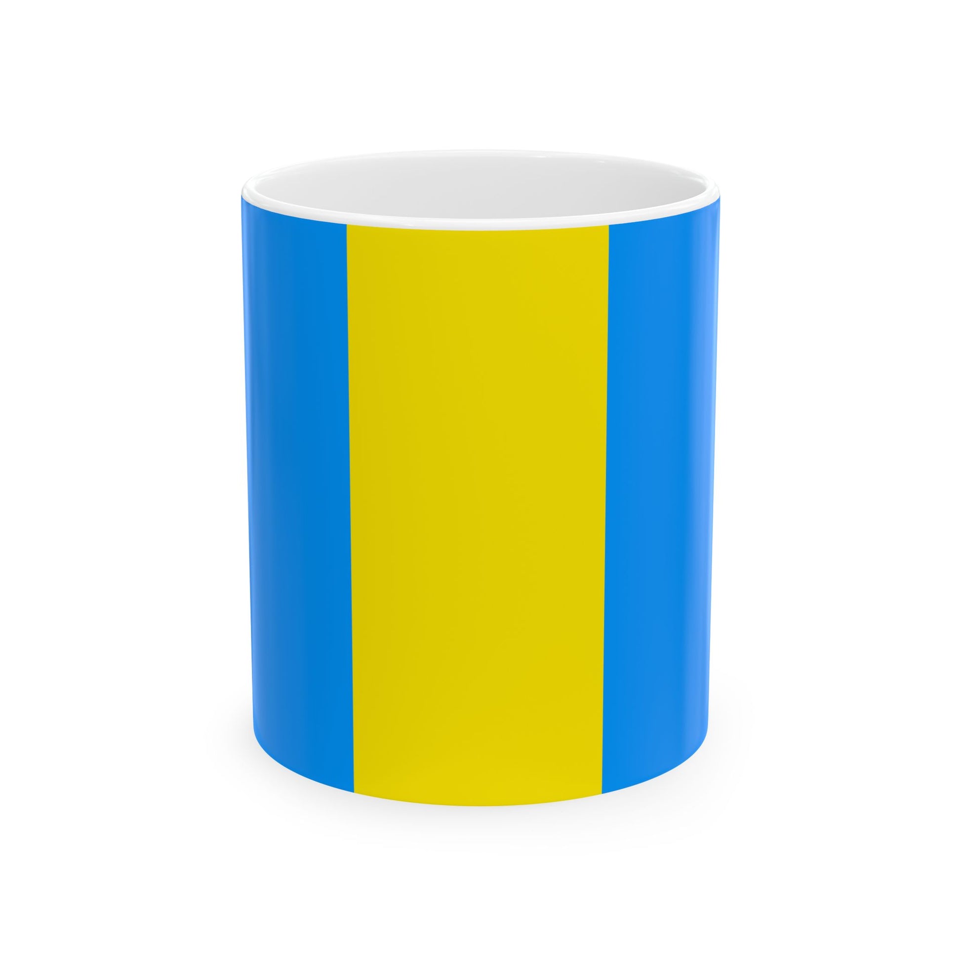 Flag of Laeken Belgium (Belgium) White Coffee Mug-11oz-Go Mug Yourself