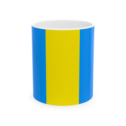 Flag of Laeken Belgium (Belgium) White Coffee Mug-11oz-Go Mug Yourself