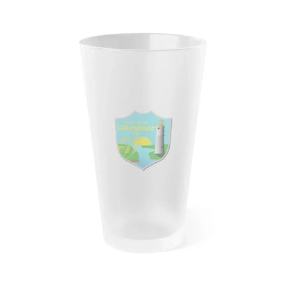 Flag of Lakeshore Ontario Canada - Frosted Pint Glass 16oz 16oz Frosted - Go Mug Yourself