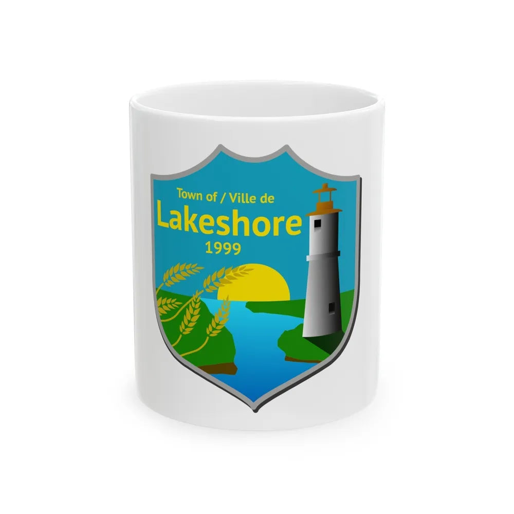 Flag of Lakeshore Ontario Canada - White Coffee Mug-11oz-Go Mug Yourself